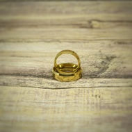 Cincin Couple Titanium Pria Wanita Ring Cowok Cewek Kapel Pasangan Warna Emas Gold Anti Karat