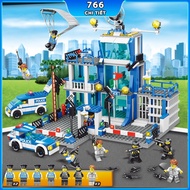 Detailed swat 766 Police lego Assembly Toy, lego city Police Headquarters Model With swat Soldiers, Planes