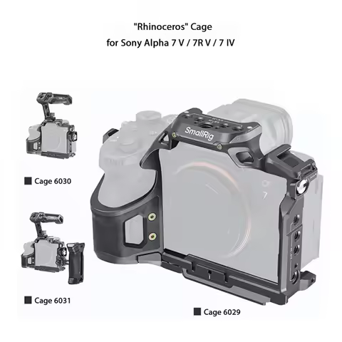 SmallRig 6029 A7 V / A7RV "Rhinoceros" Cage for Sony Alpha 7V / 7R V / 7 IV w 1/4"-20 Threaded Cold 