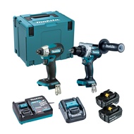 【MAKITA 牧田】18V鋰電無刷雙機組-起子電鑽＋衝擊起子機(DLX2443JX1)｜023005110101