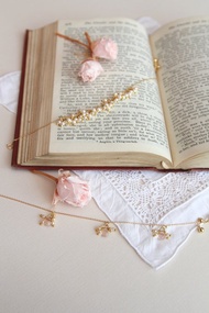 手錬 幼手鍊 鎖骨手鍊 水滴珠手鍊 鍍金幼手鍊 迷你淡水珠幼手鍊