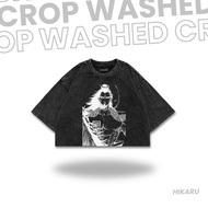 HIKARU Croptee ANIME Washed RECORD OF RAGNAR " LU BU"| Crop top | Anime T-shirts | Anime crop top | 