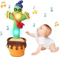 MILEGI Dancing Cactus Toy, Talking Cactus Mimicking Repeating What You Say Singing Cactus Baby Toy, Interactive Baby Toys Tummy Time Toys for Baby Boys Girls, Sunny Cactus Baby Cactus Toy Mimic