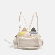 Y2K Large Capacity Cat design Shoulder Sling Bag for Badge