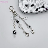 BabyOne 8-Ball Billiards Beaded Gothic Keychain & Pendant