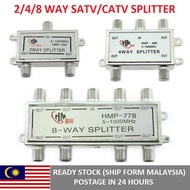 2/4/8 Way Splitter 5-1000MHz Signal SATV CATV Splitter TV Antenna Coaxial HDTV 2Way Splitter 4Way Sp