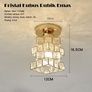 Lampu Kristal Gantung Mewah Ruang Tamu Lampu Plafon Minimalis Crystal Ceiling Lamp Langit-langit