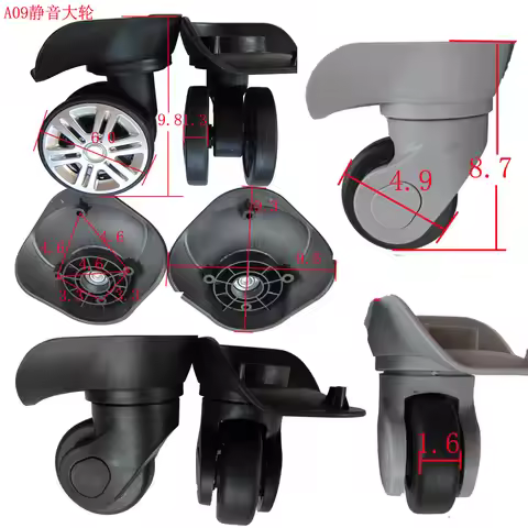 A09 A03 Wheel Trolley Wheels Suitcase Feet Accessories Replacement Luggage Parts Wheels Repair Left 