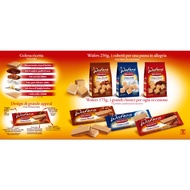 Imported Snacks Italy Balocco Wafer Bar 175 Gr & Wafer Cube 250 Gr Hazelnut, Cocoa, Milk Vanilla, Ze