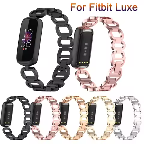 New Watch Bands For Fitbit Luxe sport watch Band Stainless Steel Metal Wrist Strap Women Jewelry Bra