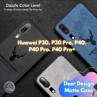 Huawei P30. P30 Pro. P40. P40 Pro. P40 Pro+ Fabric Touch Deer Design Phone Back Case