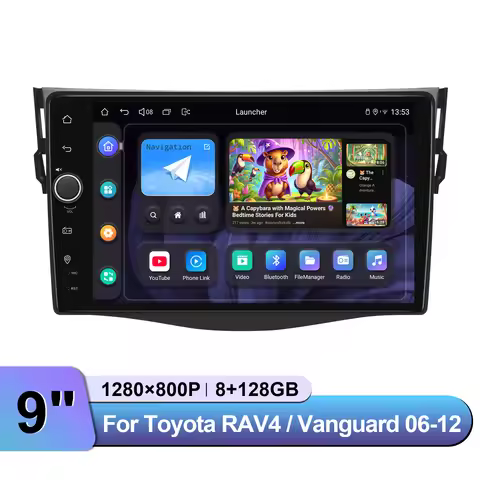 9"Car Stereo Head Unit Left & right Drive Android Auto Wireless Carplay For RAV4 2006-2012 keep Stee