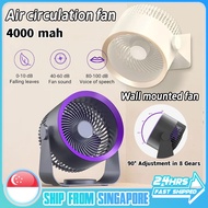 SG（Stock）Kitchen Fan Desktop Air Circulation Fan Air Circulation Fan Wireless USB Rechargeable Silent Table Fan Wall厨房风扇
