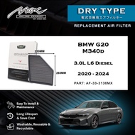 BMW G20 M340d 3.0L L6 Diesel 2020 to 2024 33-3136MX Max Racing Exhaust Performance Drop-in Dry Type 