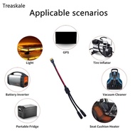 TREA 12AWG XT60 Female to Twin DC8mm 7 9x0 9mm Cable for Power Station and Solar Panel