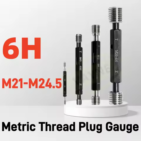 1pcs 6H M21-M24.5 Steel Mer-cury Gage Metric Fine Thread Plug Gauge High Quality wholesale 6H M21 M2