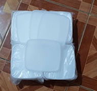 Tupperware Tutup Seal Square Round Putih Transparan Tupperware