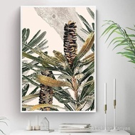 Banksia Australian Native Flower Botanical Wall Art Aesthetics Print Canvas Painting Posters for Liv