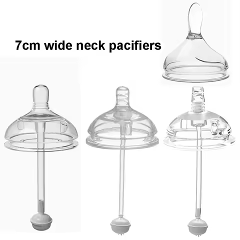 1 Pc 7cm Wide Big Mouth Nipple Pacifier 100% Bpa Free Spoon Straw Nipple Head Gravity Ball Replaceme