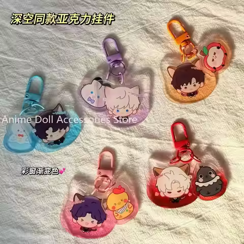 Anime Love and Deepspace Rafayel Xavier Sylus Zayne KeyChain Key Ring Keychain Bag Charms Pendant Bi