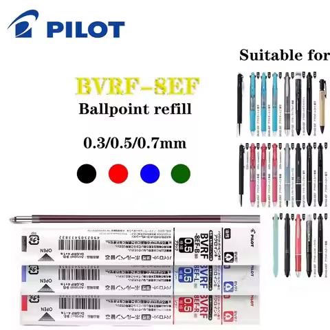 4PCS Japan Pilot Multi Ballpoint Pen Refill BVRF 0.3/0.5/0.7mm for Acro-500/Dr.Grip/ Acroball Statio