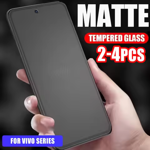 2-4Pcs Anti-Glare Matte Tempered Glass For Vivo S19 S18e Y17S Y27 Y27S Y35 Plus Screen Protectors Fo