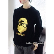 1/3 Point Uncle Zhuang Zhuang BJD.SD Baby Clothes Top T Black Bottom Gilding Ape-Man Sweatshirt Limi