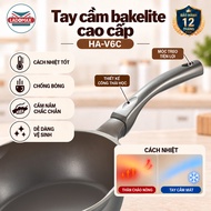 Ladomax HA-V6C Deep Non-Stick Cast Aluminum Pan with Titanium Coated Magnetic Bottom and Bakelite Ha