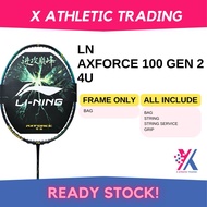 [100% ORI] LIning Axforce 100 II gen 2 high end attac racket 雷霆100二代