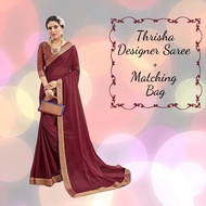 Deepavali Special Thrisha Designer Saree+Matching Clutch Bag/Indian Wear/ Diwali/Thrisha 26671