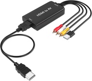HDMI to RCA Converter,HDMI to AV 3RCA CVBS Cable Adapter with HDMI Cable,HDMI Input to RCA Output Co