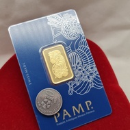 Emas999, Gold Bar Pamp Gold Bar Fortuna G10 Gram 1.6cm Pd 1858 P436