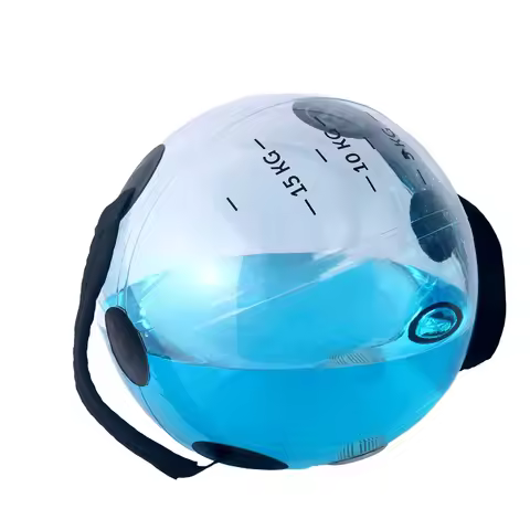 Adjustable Water Weight Ball 20kg/44lbs Portable Aqua Training Bag for Strength Core Balance Workout