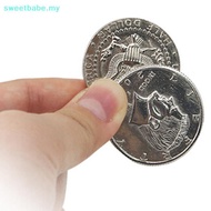 SWEETBABE Magnetic flipper coin butterfly coin magic tris close up gimmi fun magicians   MY