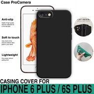 SOFT CASE IPHONE 6 PLUS 6S PLUS CASE LIQUID PRO CAMERA SQUARE SILICONE CASING COVER HITAM