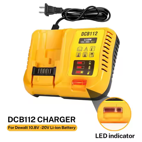 DCB112 2A Lithium Battery Charger For Dewalt 10.8V 12V 14.4V 18V 20V DCB206 DCB205 DCB204 DCB203 DCB