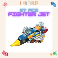 Educational Toys Blocks Feelo Fighter Jet Fighter Plane 87 pcs for Baby Kids Compatible Lego Duplo