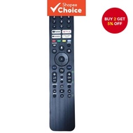 The RMF-TX520U Remote Control is compatible with Bravia Sony TVs. It offers voice control and easy s