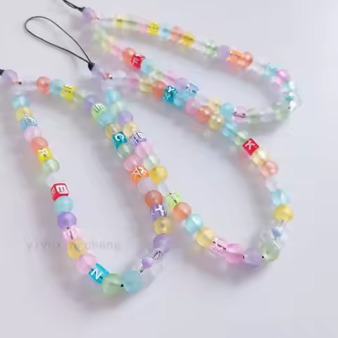 Freenbecky Same Hanging Chain Headphone Case, Backpack, Hanging Accessories, Beaded Keychain, Custom