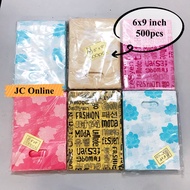 JCONLINE 6x9inch (500pcs) Plastic Bag - Shopping Bag Birthday Goodies