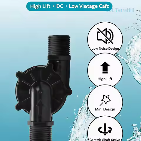 DC Booster Pump 12V 24V Water Pressure Pump for Water Heater Solar Hydroponics Aquarium