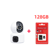 กล้องวงจรปิด V380 Pro ซื้อ1แถม1 Dual Lens CCTV Camera 360° สมาร์ท IP Camera 1080P HD WIFI เชื่อมต่อโทรศัพท์มือถือ Infrared night vision เสียงสองทาง Motion Detection กล้องกันน้ำกล้อง 360°PTZ Control CCTV Camera with Alarm