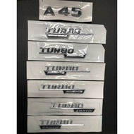 Mercedes Benz Turbo Amg Black A45 A C E Glc Gla 180 200 250 45 Side Fender Emblem Logo