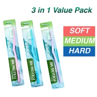 (3 IN 1 VALUE PACK) EW Follow Me Super A Tooth Brush Soft Medium Hard Toothbrush Berus Gigi 牙刷 [FREE