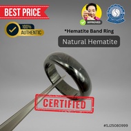 **Natural Hematite Band Ring (Size 53/54mm) Made From Natural Hematite.