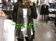 全新轉賣ZARA 2011最新出色好搭深色系豹紋圍巾 非常好看喔