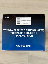 Autoart 1:18 Toyota Sprinter Trueno (AE86) Initial D Final Version