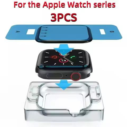 3PCS Ceramic Film For Apple Watch Ultra 8 7 49mm 45mm 41mm Screen Protector For Apple Watch 6 5 4 SE