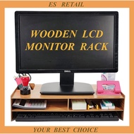 Wooden LCD monitor rack, DIY Monitor rack, Desktop monitor rack, rak LCD, rak monitor, rak