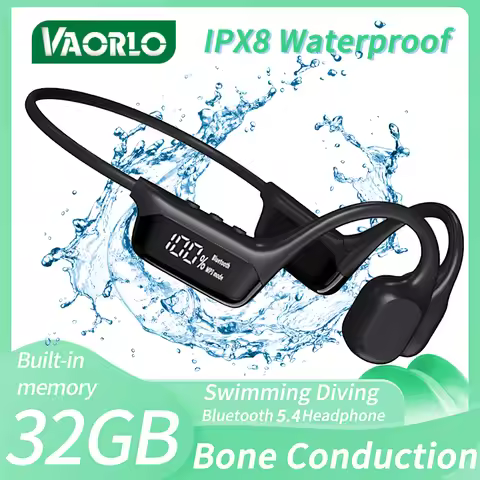 S10 Bluetooth 5.4 True Bone Conduction Headphones IPX8 Waterproof Stereo DT5.0 32GB MP3 Player Swim